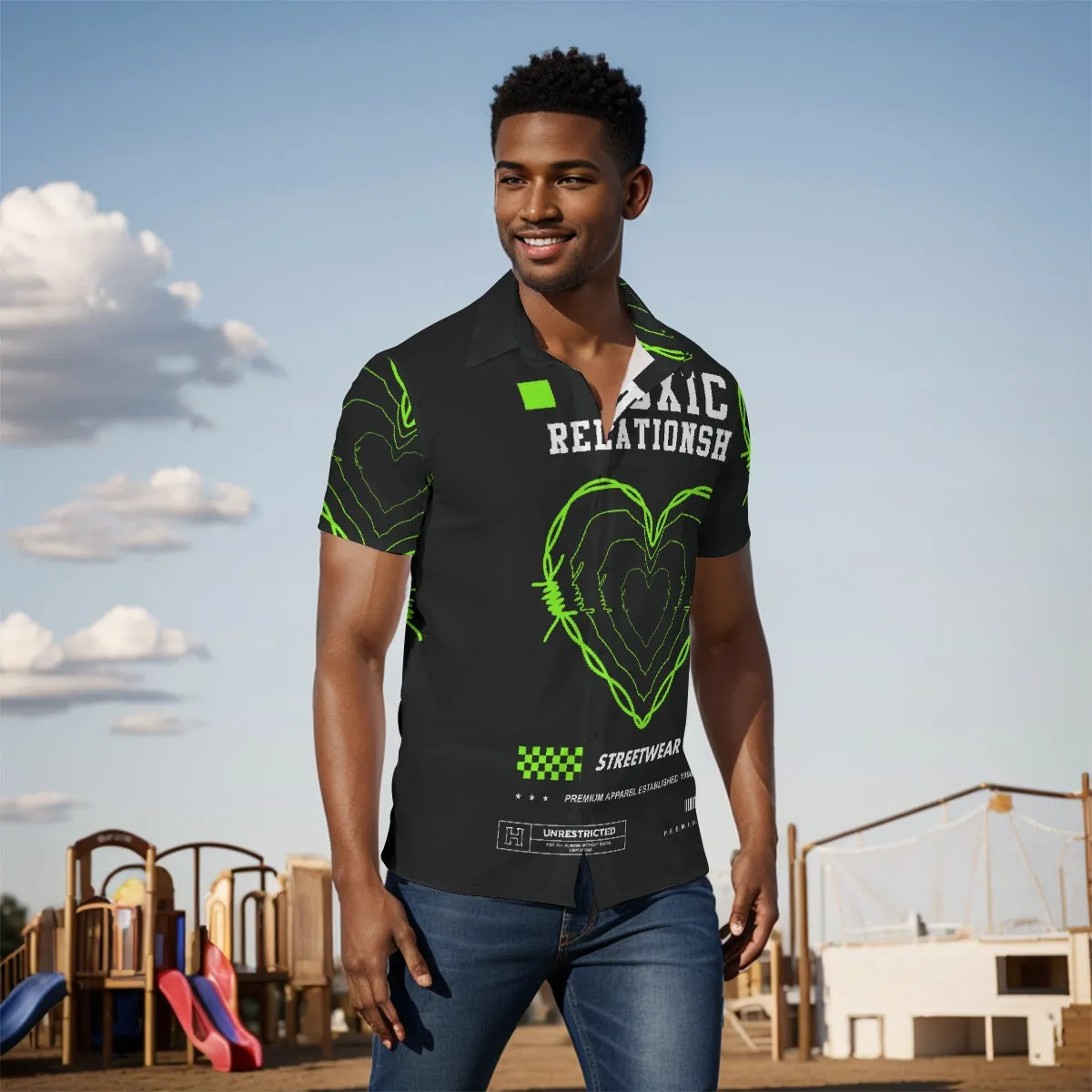 All-Over Print Men's Shirt j33 toxic relationship, print