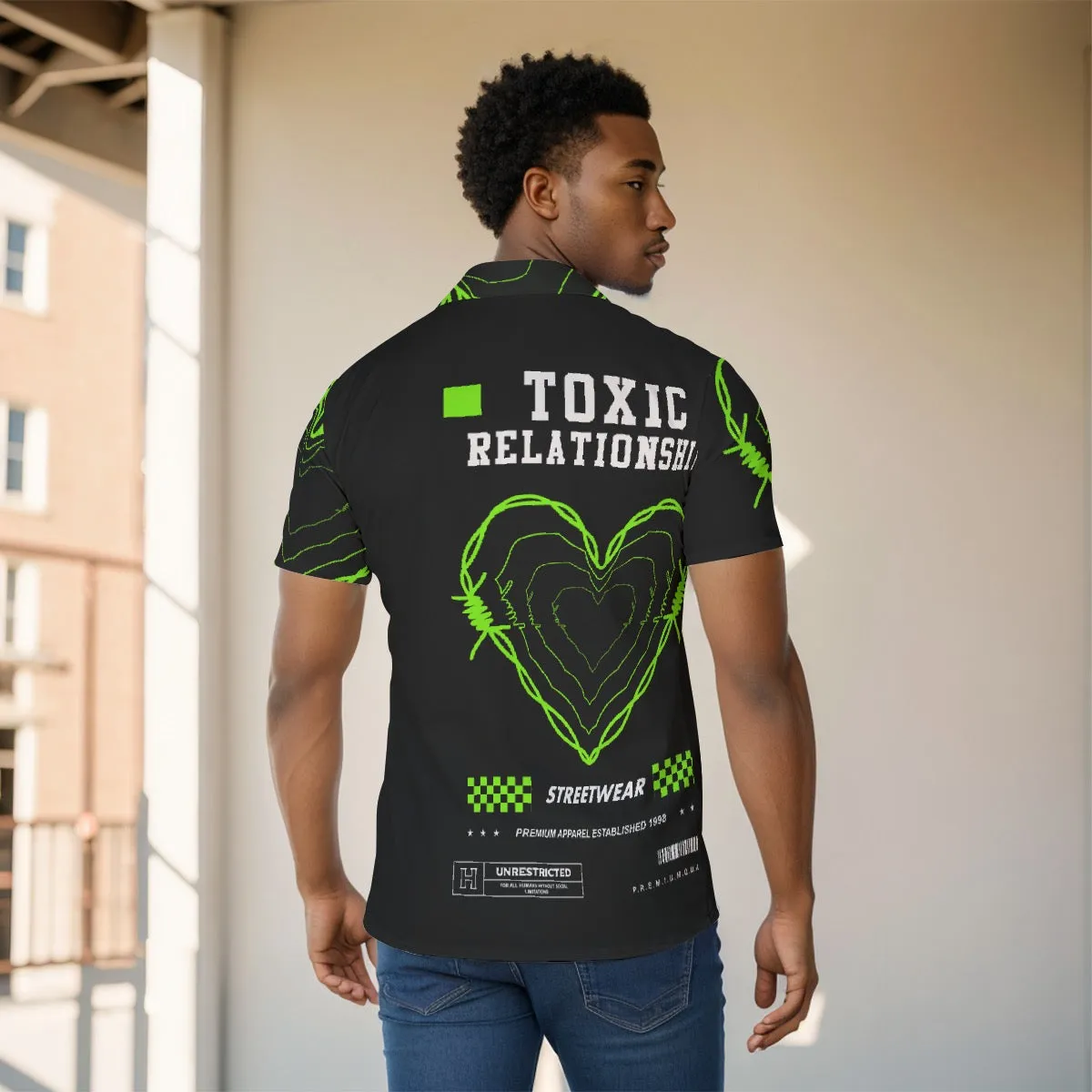 All-Over Print Men's Shirt j33 toxic relationship, print