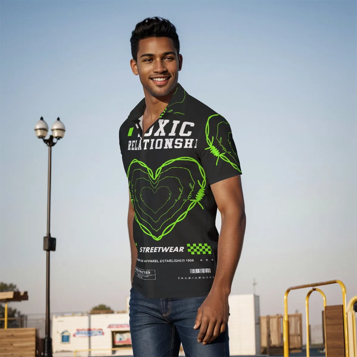 All-Over Print Men's Shirt j33 toxic relationship, print