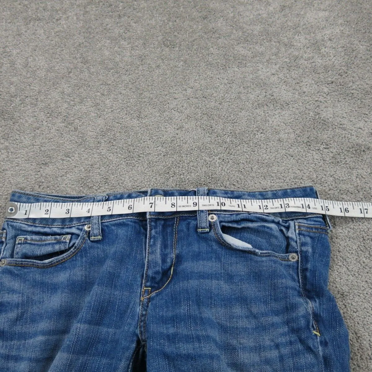 American Eagle Outfitters Women Skinny Jeans Stretch Mid Rise Cotton Blue Size 4