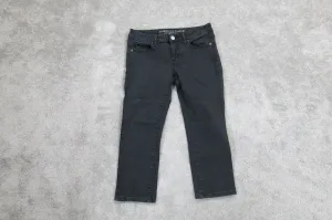 American Eagle Womens Super Stretch Jeans Skinny Leg Mid Rise Black Size 6