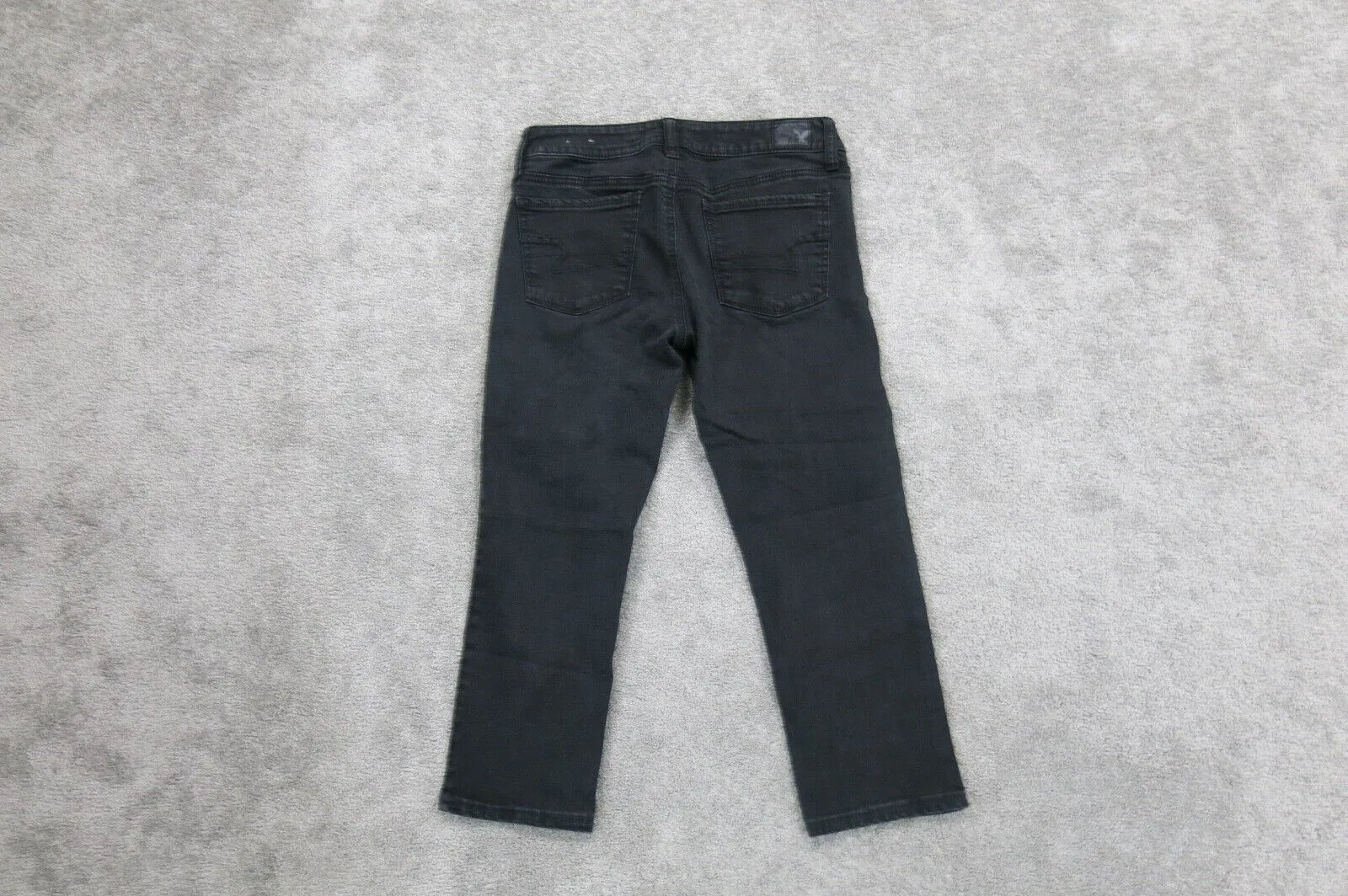 American Eagle Womens Super Stretch Jeans Skinny Leg Mid Rise Black Size 6
