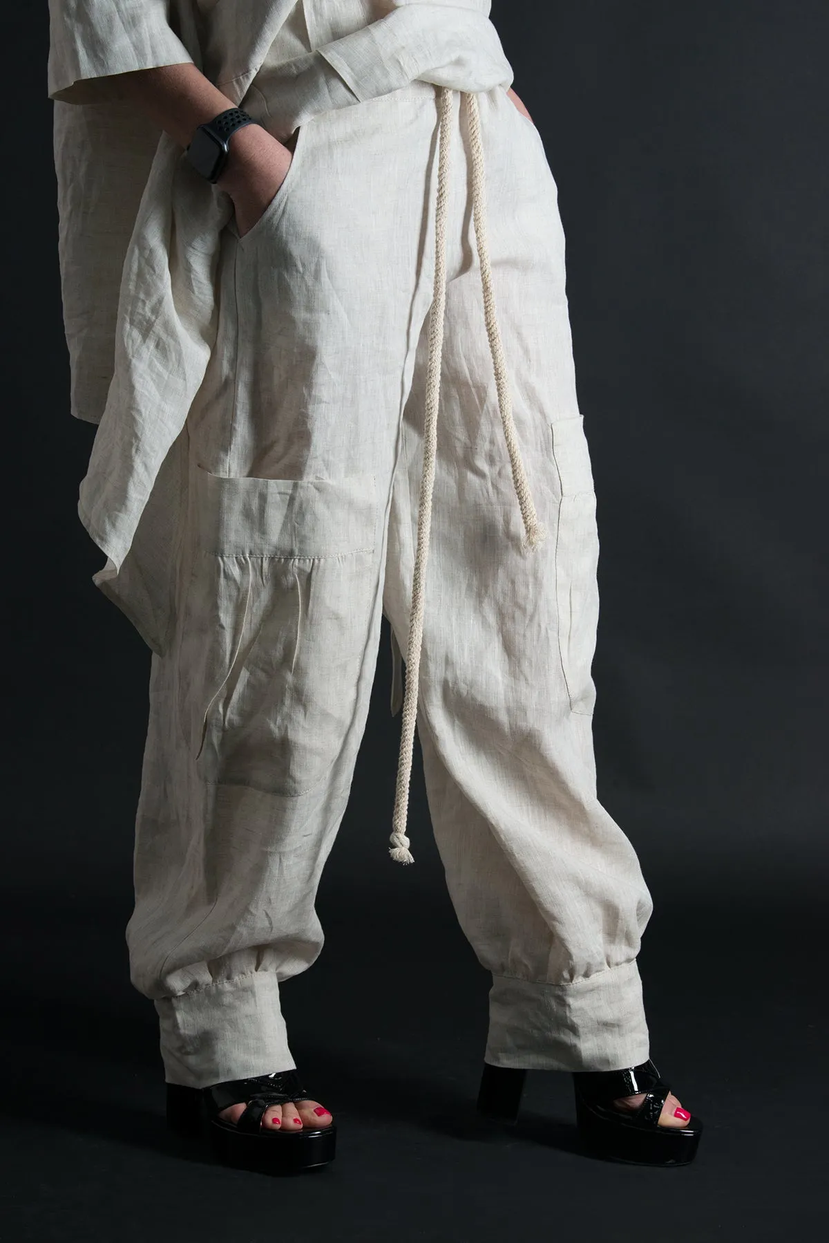 ANITA Linen Harem Loose Pants