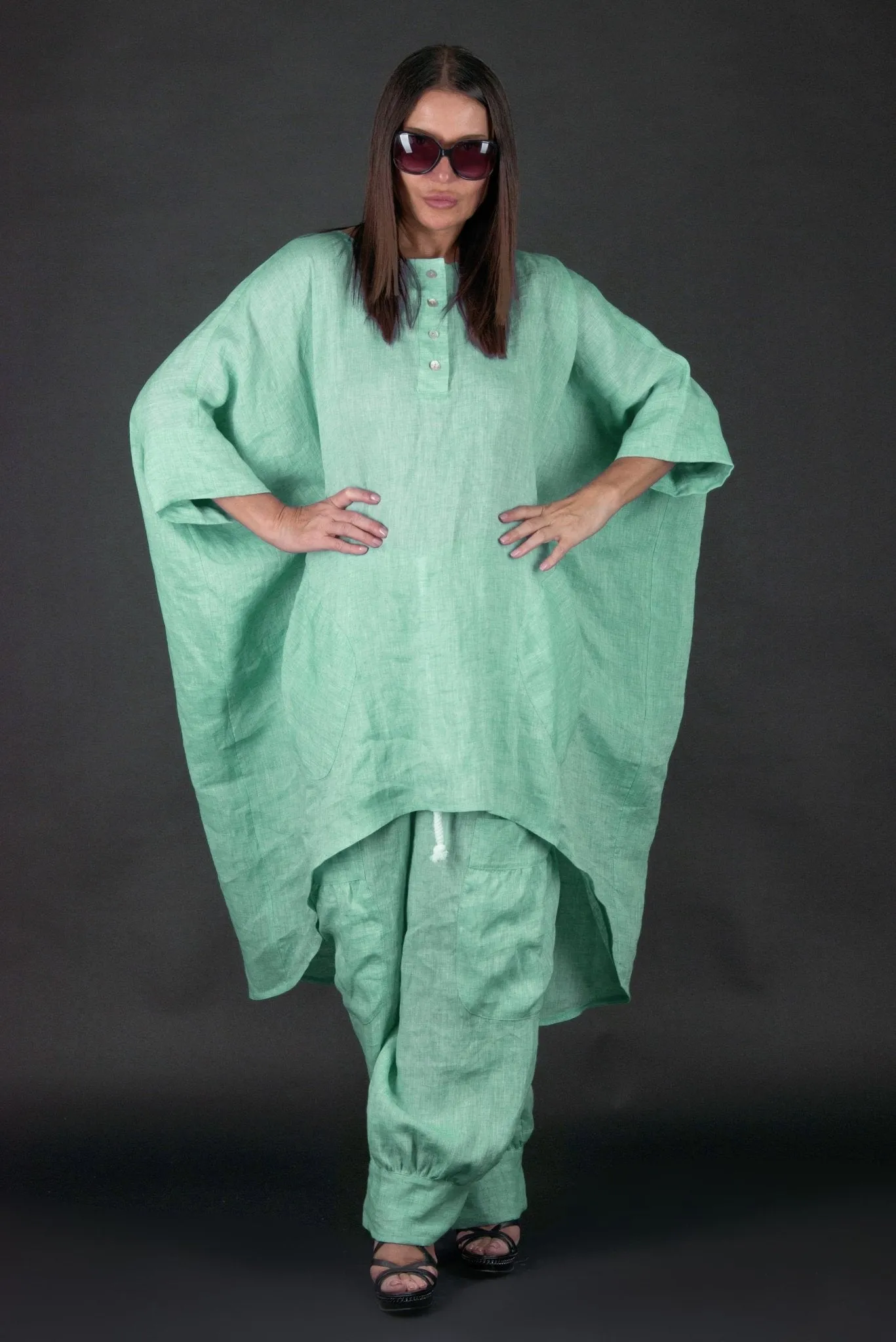 ANITA Linen Harem Loose Pants