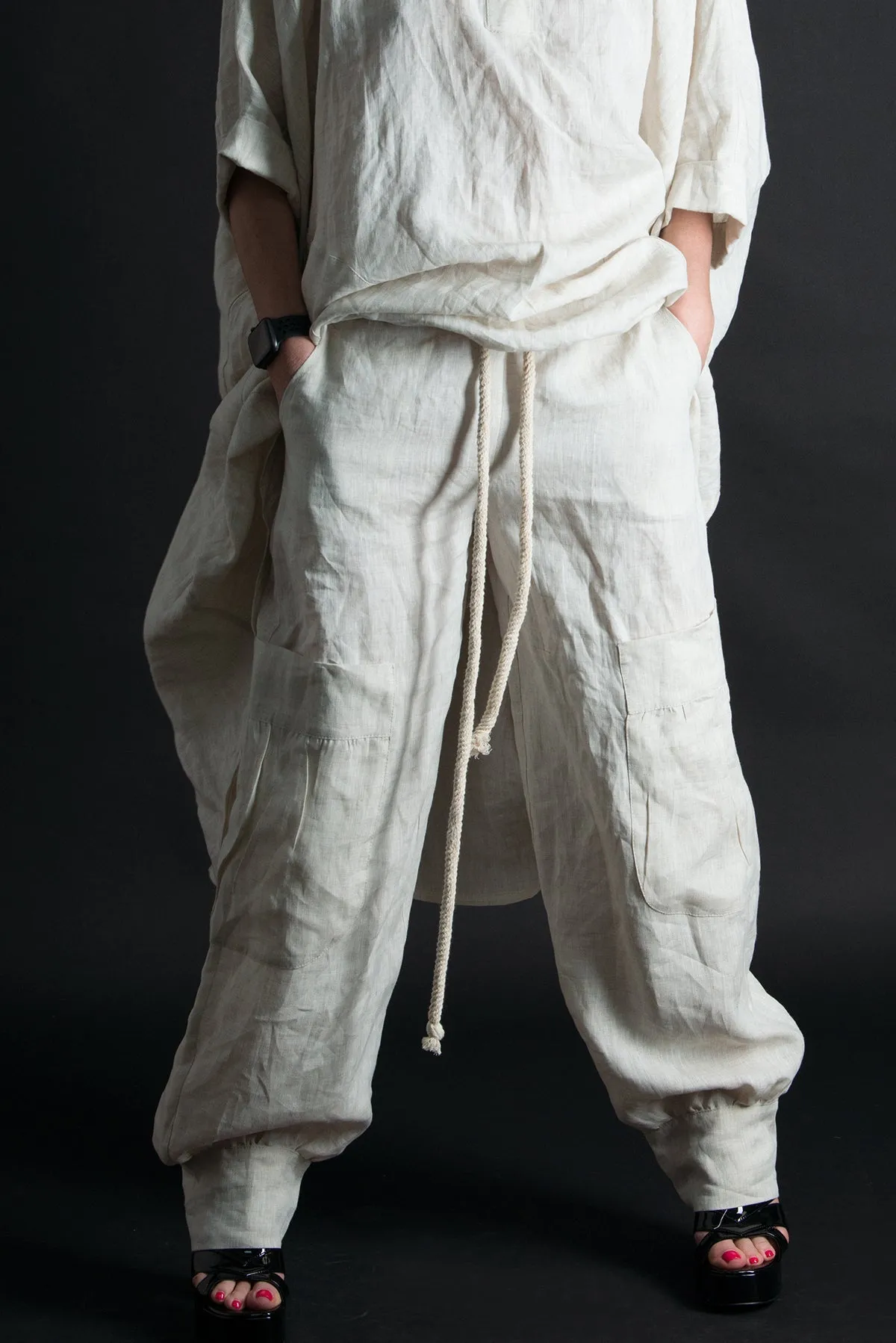 ANITA Linen Harem Loose Pants