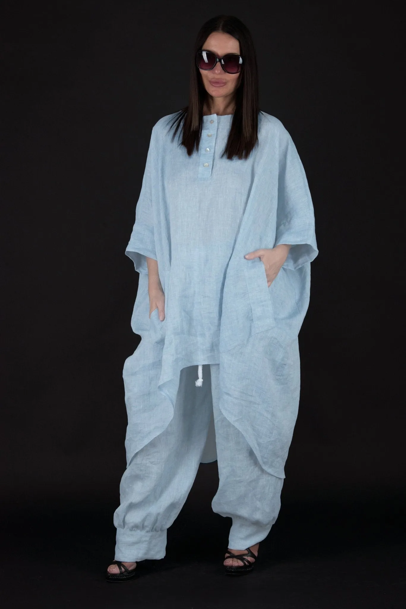 ANITA Linen Harem Loose Pants