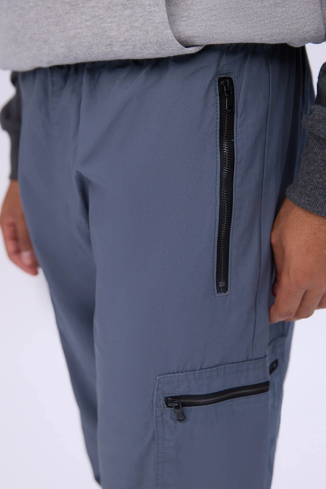 Arsenic Mens Poplin Zipper Cargo Pant