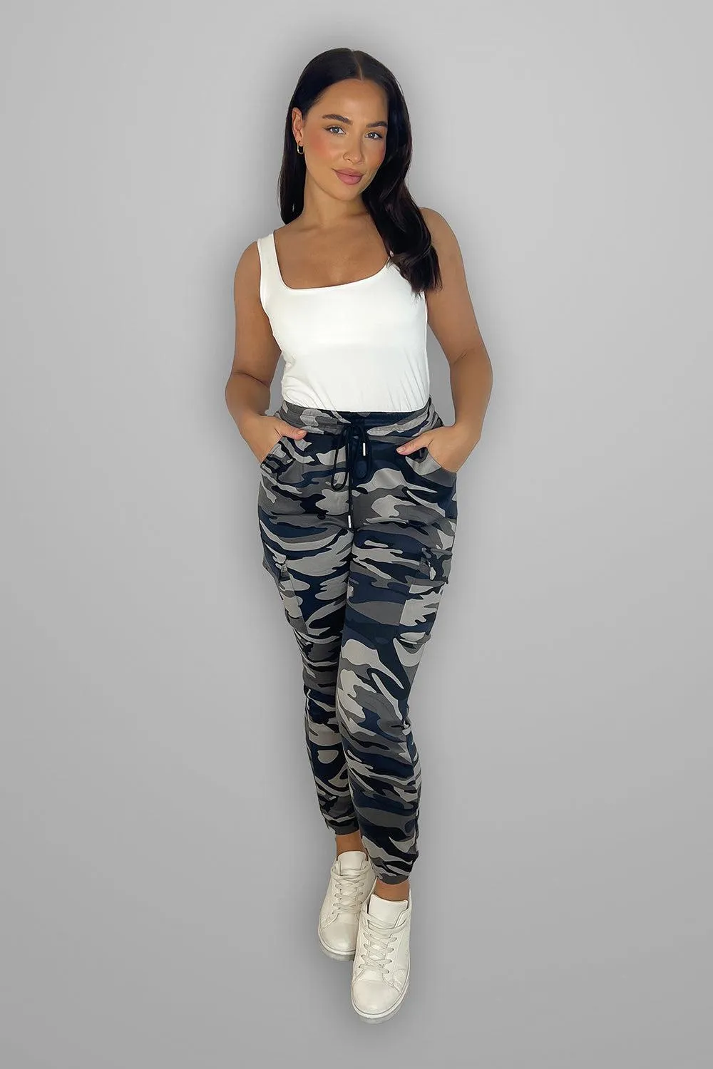 Camouflage Print Cargo Joggers