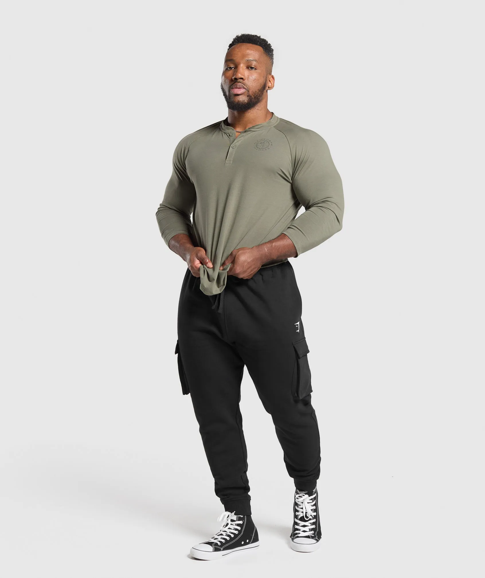 Gymshark Legacy Henley - Base Green
