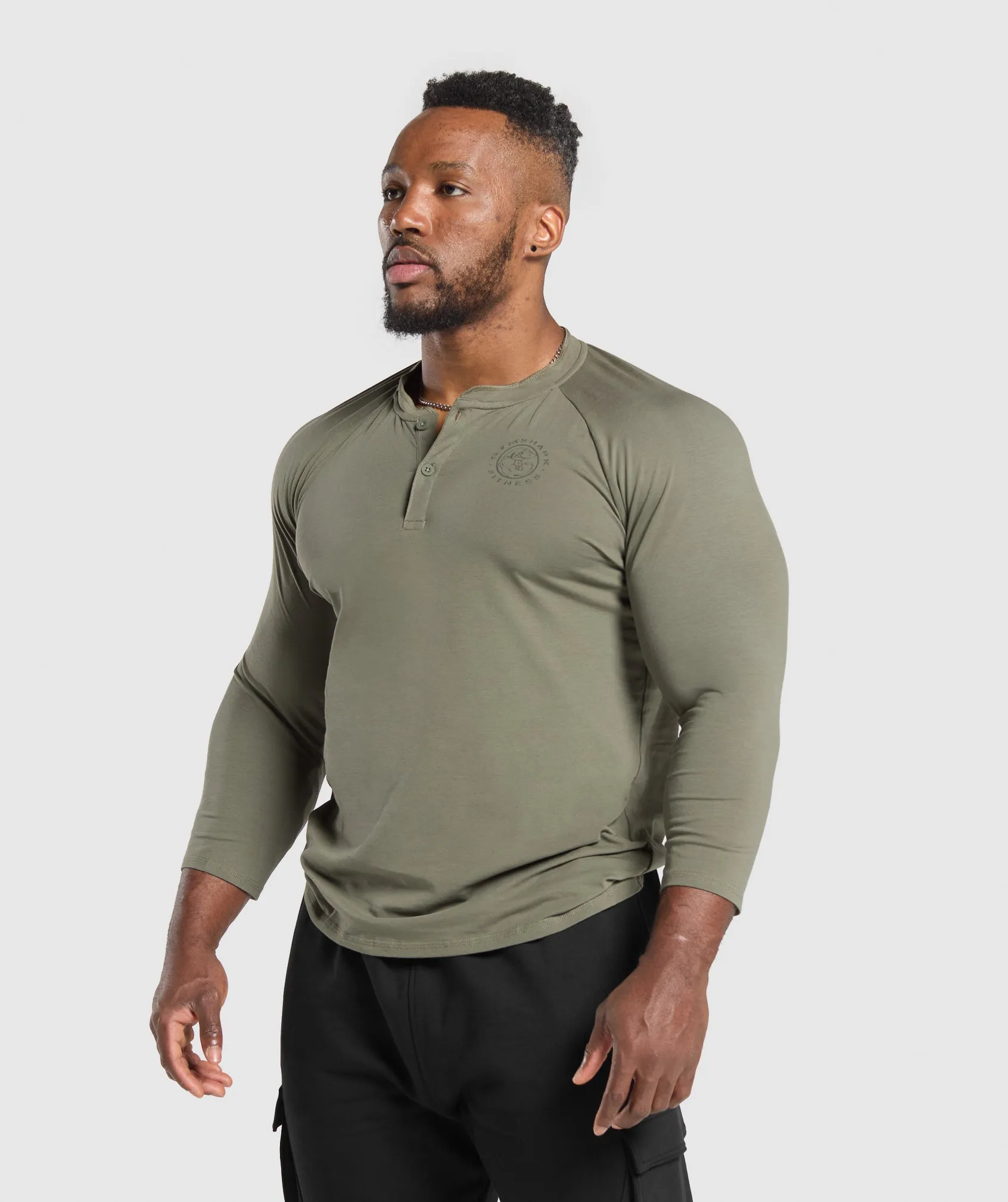Gymshark Legacy Henley - Base Green