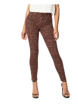 Joe's Women's Animal Print Skinny Jeans Brown Size 28