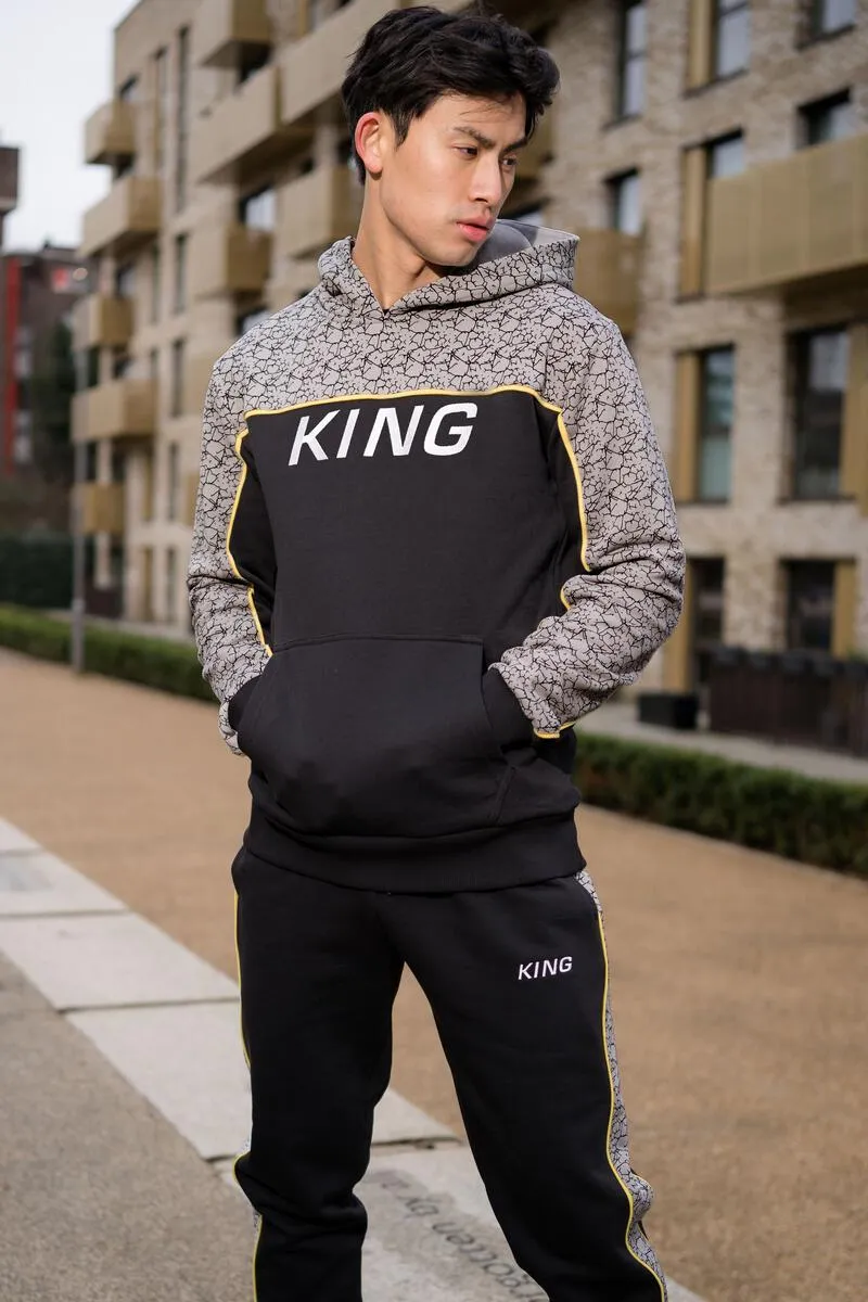 King 'Tennyson' Tracksuit Hoodie (Black/Elephant) AW21-TTTBY