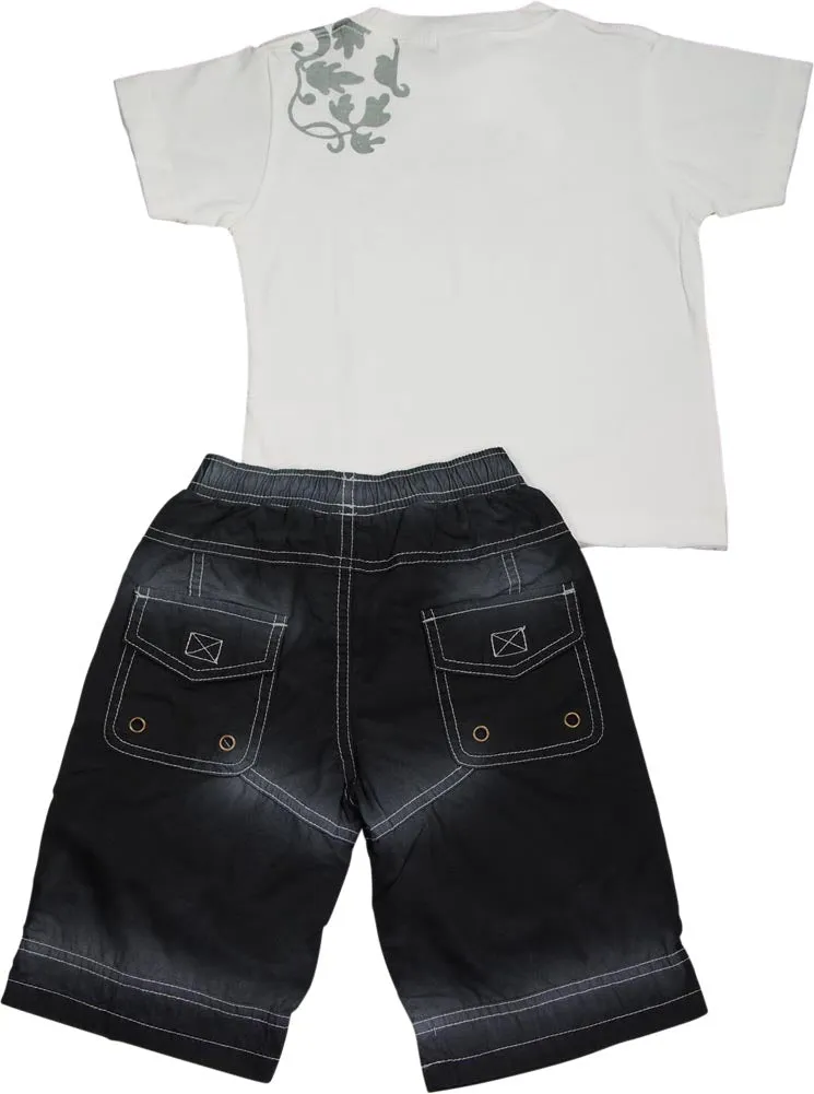 Mish Mish Infant Toddler Boys Cotton Short Sleeve Tank Tee Shirts Short Sets