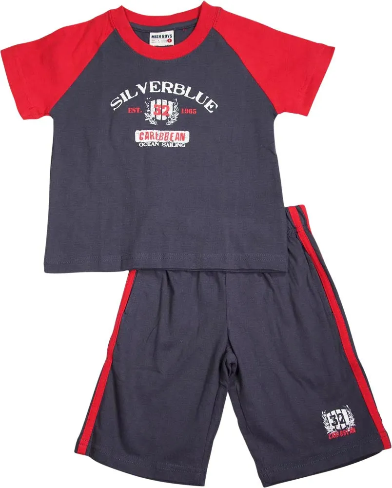 Mish Mish Infant Toddler Boys Cotton Short Sleeve Tank Tee Shirts Short Sets
