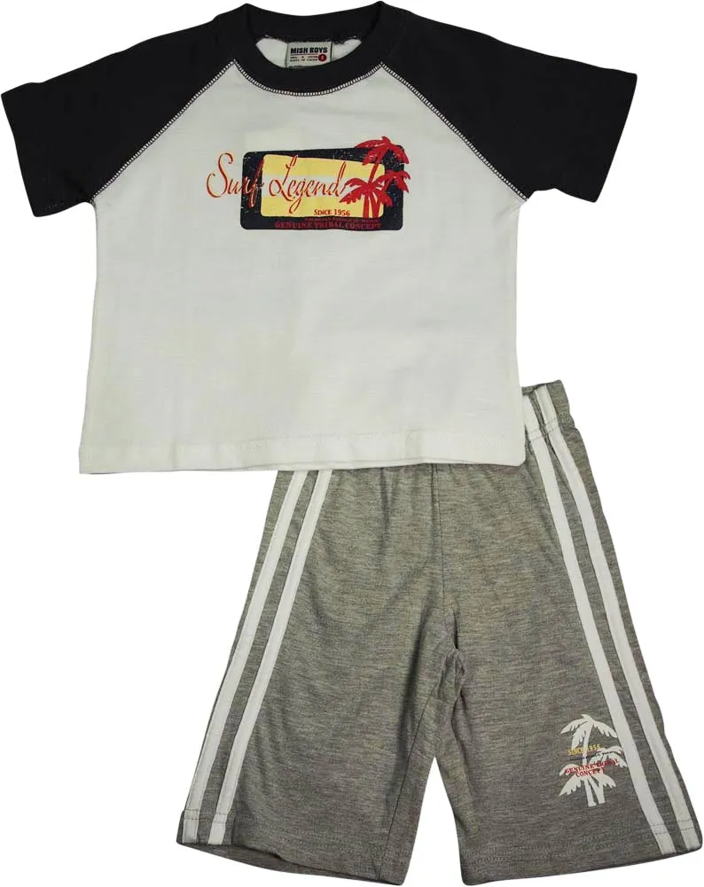 Mish Mish Infant Toddler Boys Cotton Short Sleeve Tank Tee Shirts Short Sets