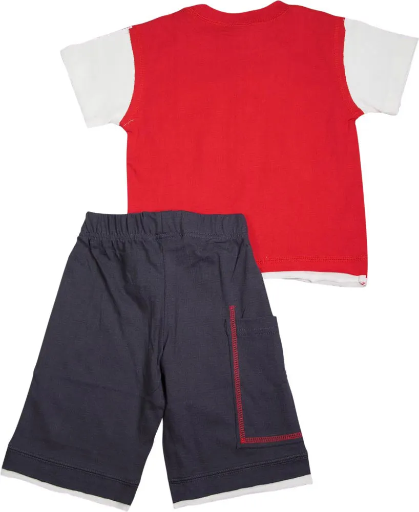 Mish Mish Infant Toddler Boys Cotton Short Sleeve Tank Tee Shirts Short Sets