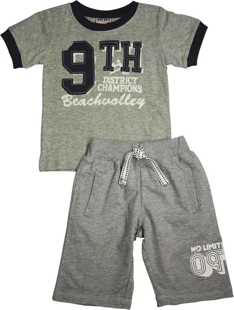 Mish Mish Infant Toddler Boys Cotton Short Sleeve Tank Tee Shirts Short Sets
