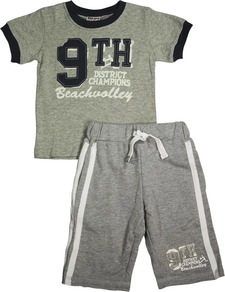 Mish Mish Infant Toddler Boys Cotton Short Sleeve Tank Tee Shirts Short Sets