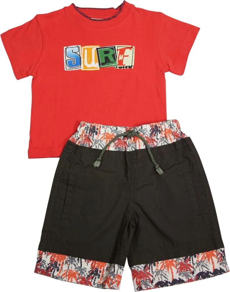 Mish Mish Infant Toddler Boys Cotton Short Sleeve Tank Tee Shirts Short Sets