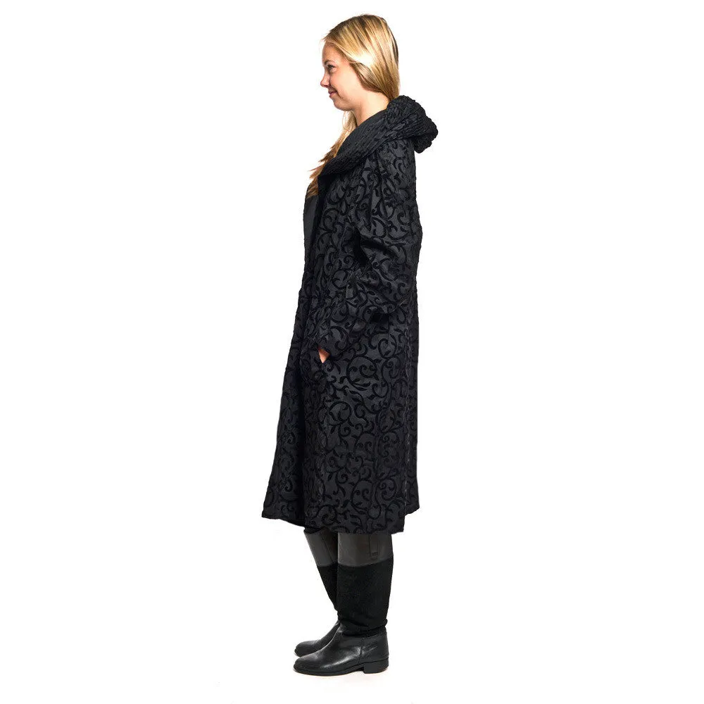 Mycra Pac Raincoat Tea Donatella Black Scroll