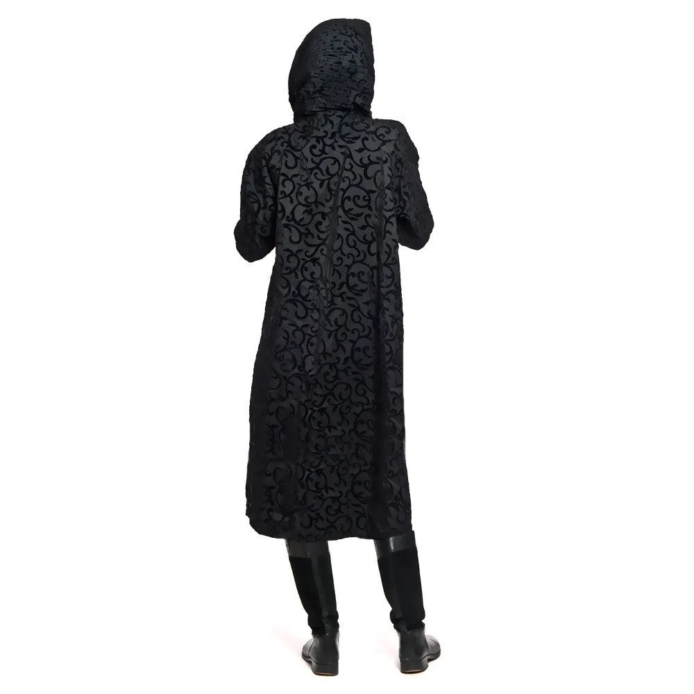 Mycra Pac Raincoat Tea Donatella Black Scroll
