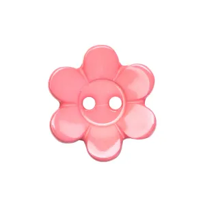 Pink Daisy Buttons (5 Pcs) - 13mm, 15mm or 18mm