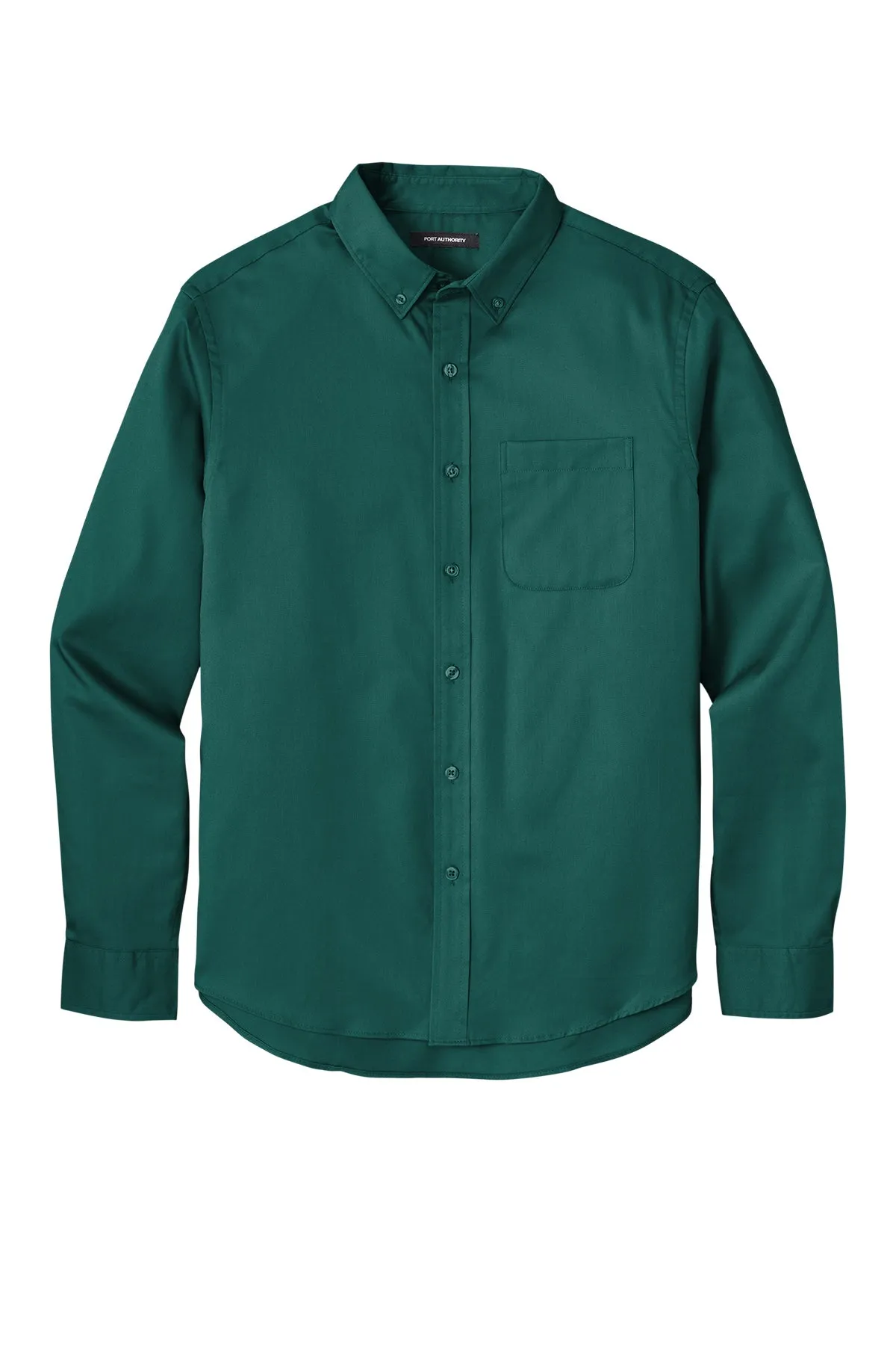 Port Authority® Long Sleeve SuperPro React™ Twill Shirt - Marine Green