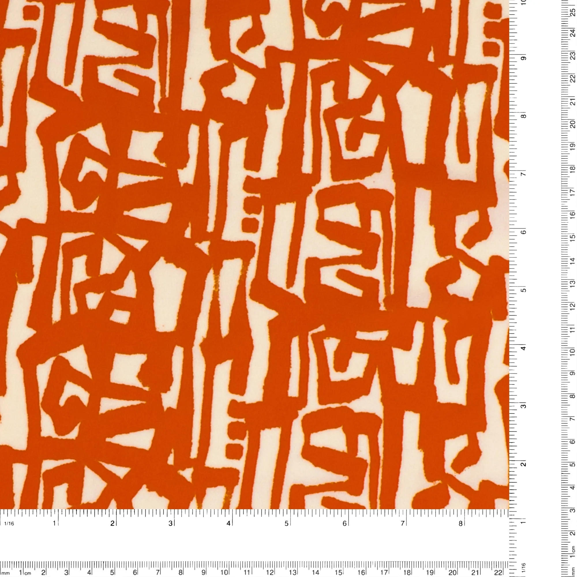 Printed Crepe Knit - TRICIA - 015 - Orange