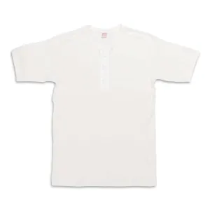 The Real McCoy's Union Henley Undershirt S/S White