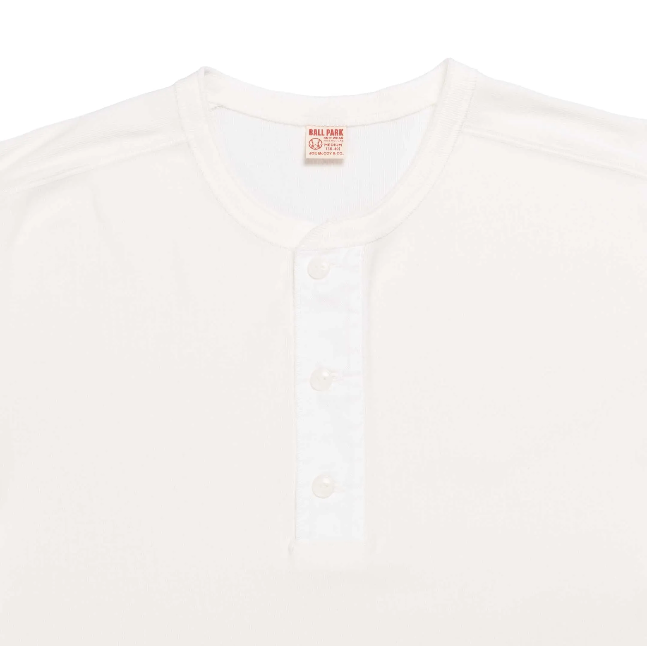 The Real McCoy's Union Henley Undershirt S/S White