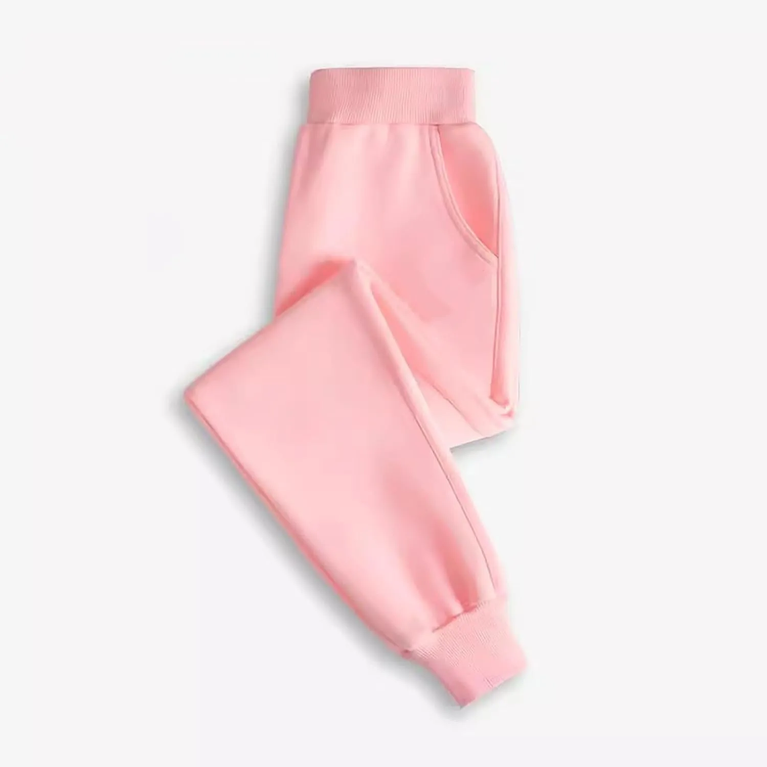 Unisex Casual Sweatpants Boys Girls Solid Color Jogger Pant Cotton Pull-On Athletic Playwear Pants