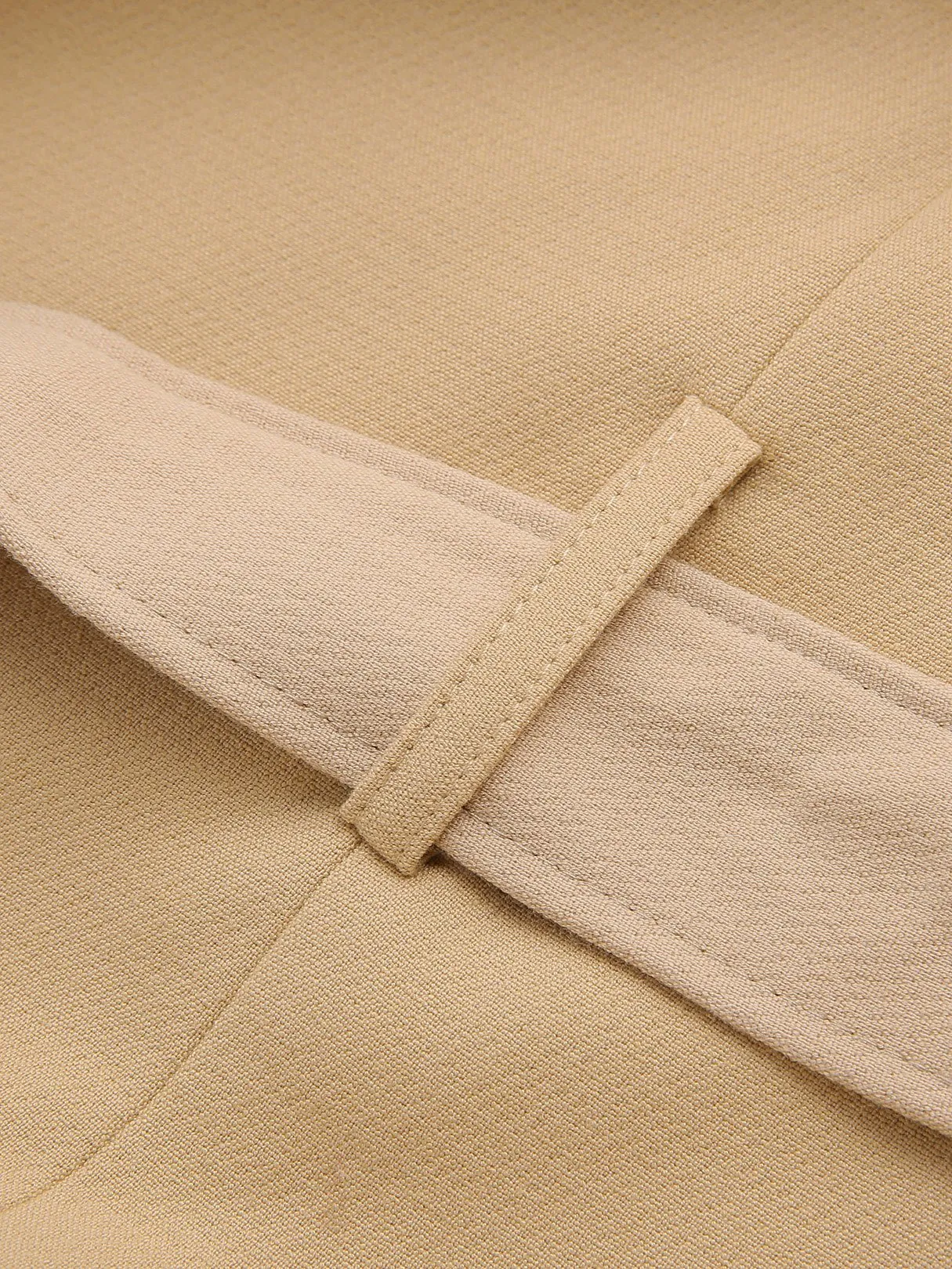 Wholesale Khaki Lapel Collar Long Sleeve Side Pockets Coats