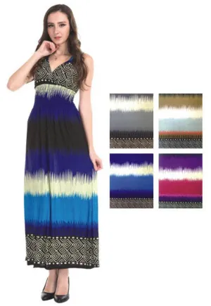 women's long sundresses - colorful prints (m-2xl) Case of 48